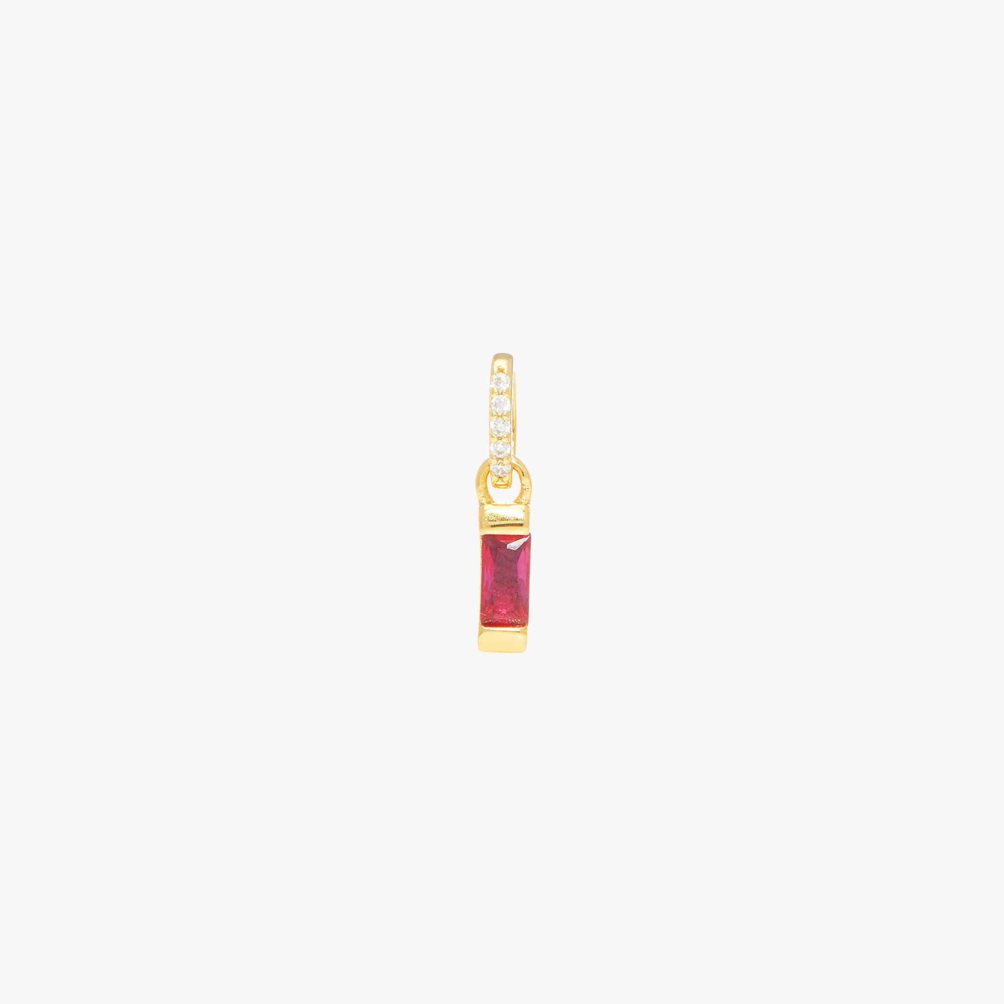 Birthstone Baguette Charm July