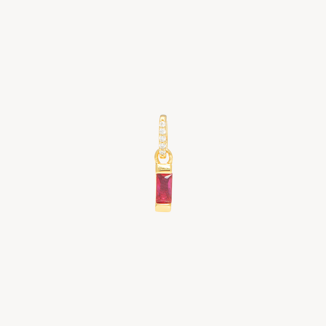 Birthstone Baguette Charm July