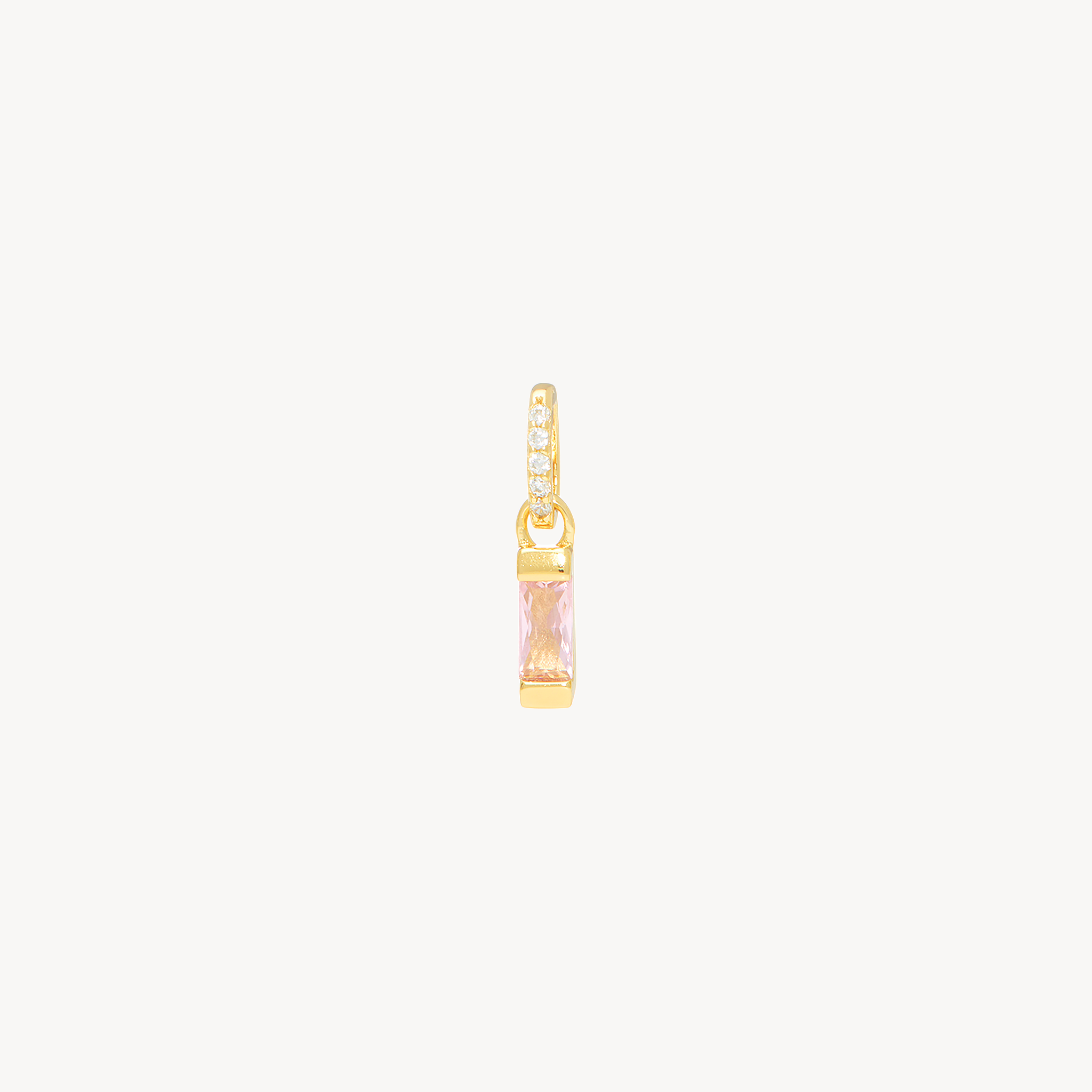 Birthstone Baguette Charm October