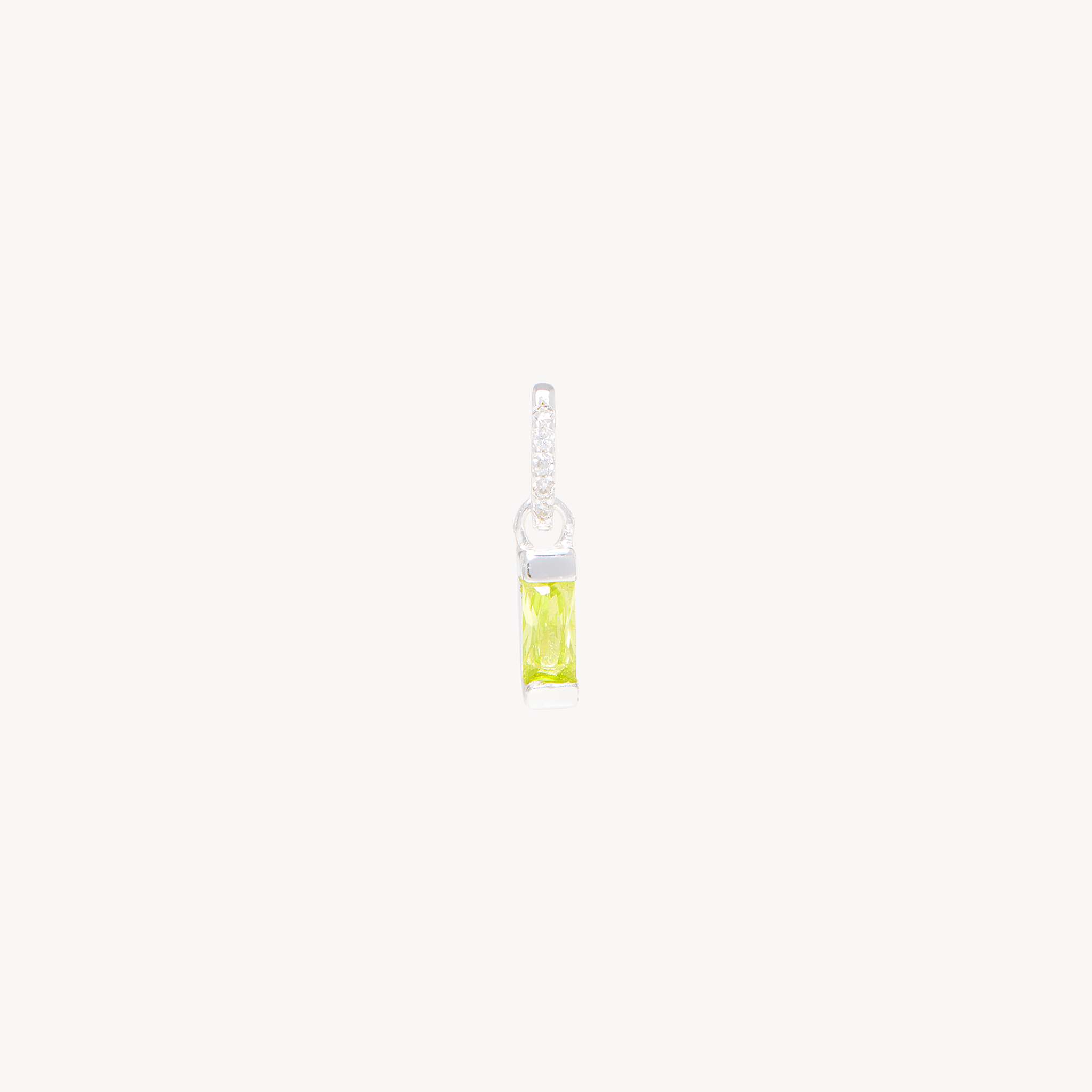 Birthstone Baguette Charm August