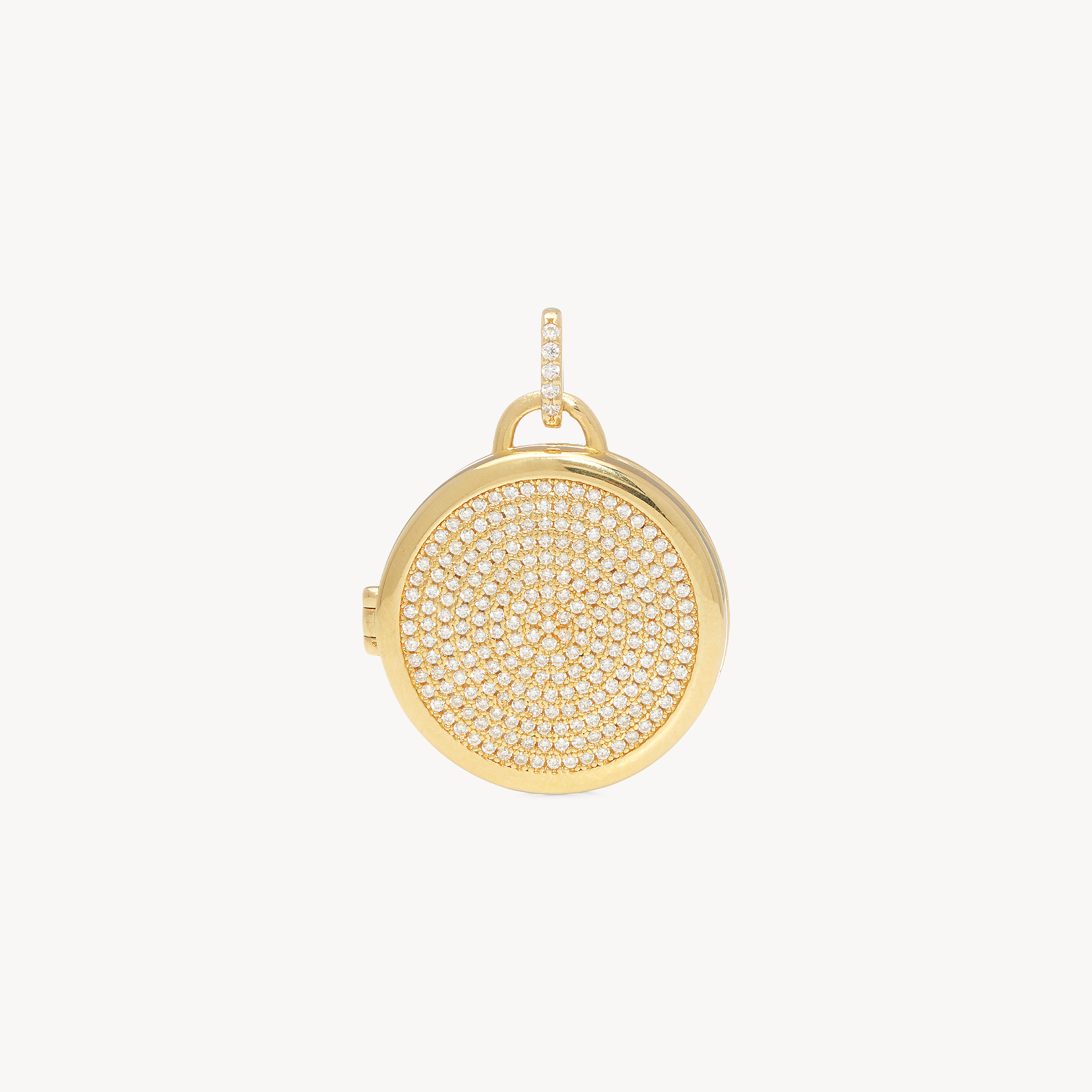 Keepsake Pavé Locket Charm Gold