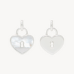 Heart Lock Reversible Charm Silver
