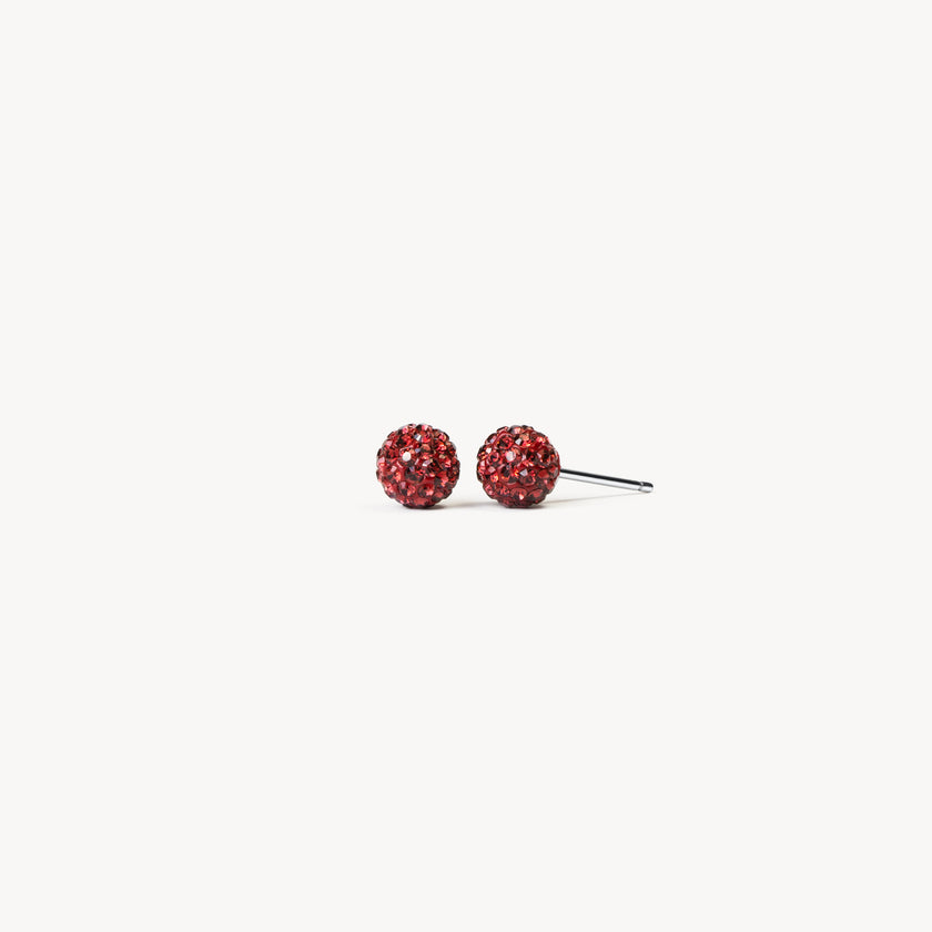Merlot Sparkle Ball™ Stud Earrings 6mm