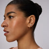 Mini Champagne Sparkle Ball™ Stud Earrings on model