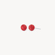 Mini Red Velvet Sparkle Ball™ Stud Earrings