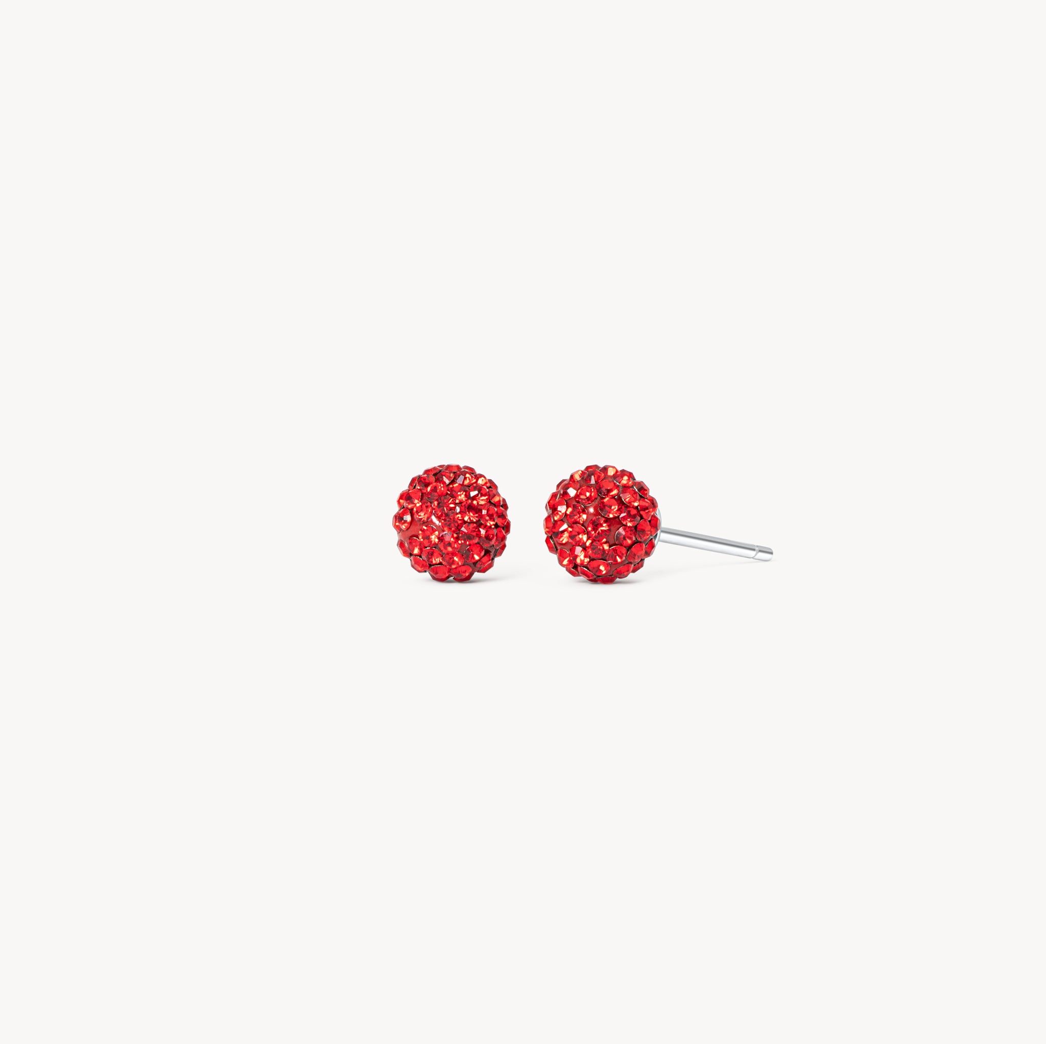 Mini Red Velvet Sparkle Ball™ Stud Earrings