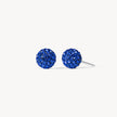 Small Deep Capri Blue Sparkle Ball™ Stud Earrings