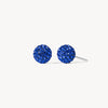 Small Deep Capri Blue Sparkle Ball™ Stud Earrings