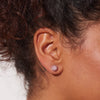 8mm Poppy Sparkle Ball™ Stud Earrings on model