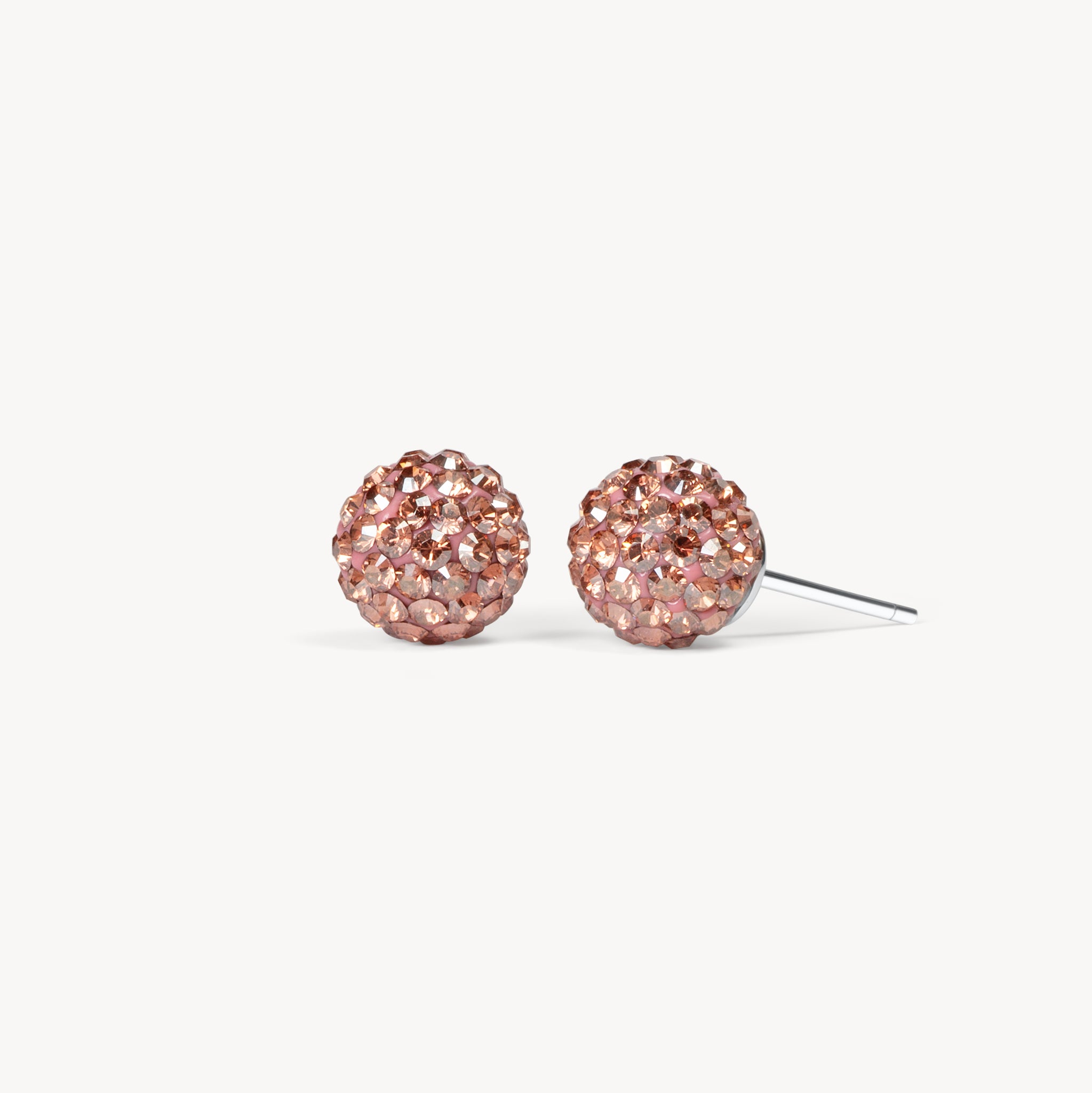 Small Desert Rose Sparkle Ball™ Stud Earrings