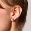 Small Sparkle Ball™ Stud Earrings on model