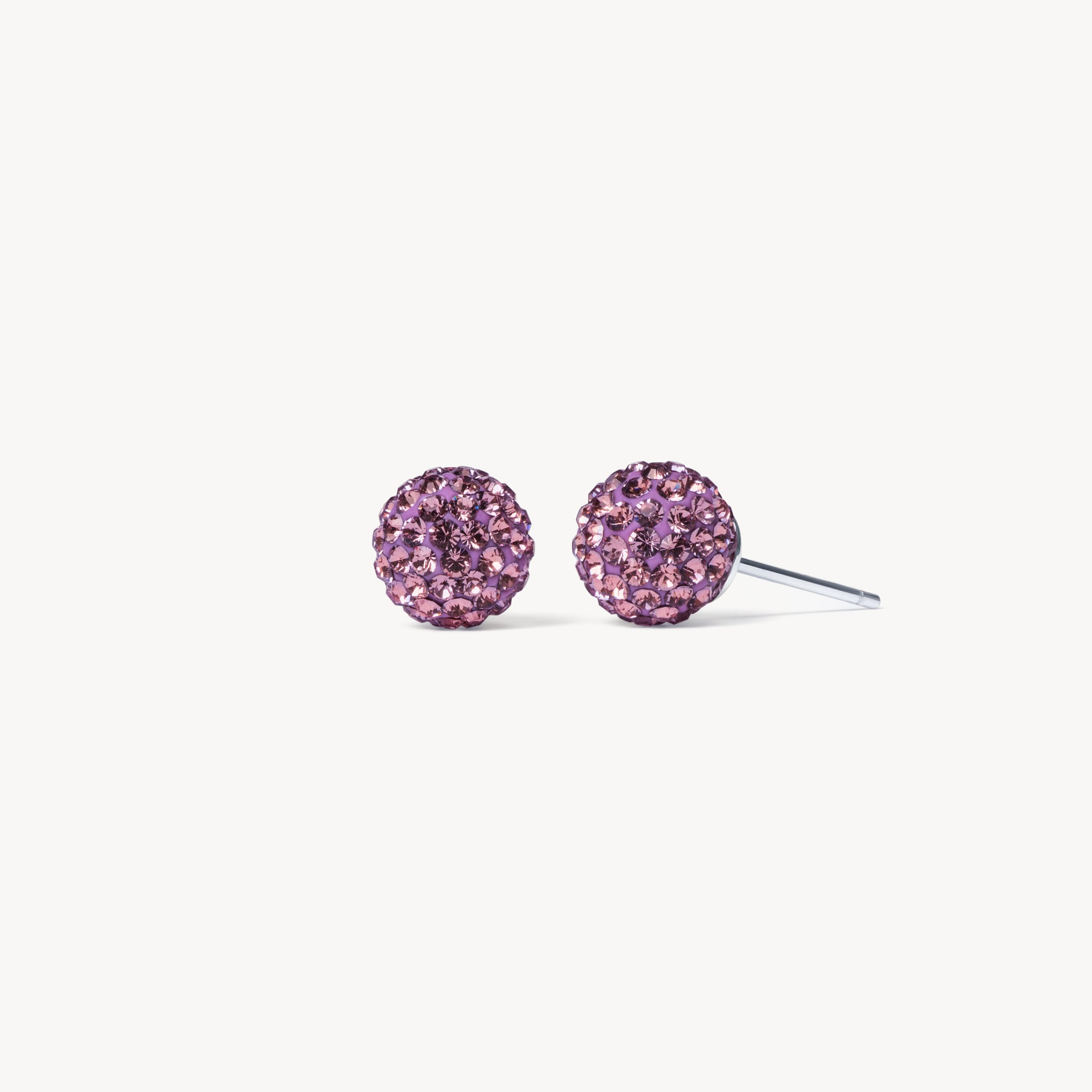 February Small Birthstone Sparkle Ball™ Stud Earrings