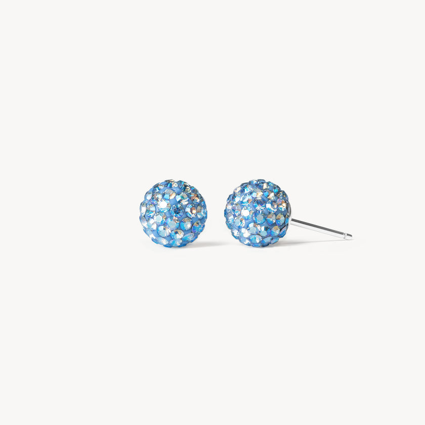 March Small Birthstone Sparkle Ball™ Stud Earrings