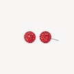 Medium Red Velvet Sparkle Ball™ Stud Earrings