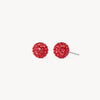 Medium Red Velvet Sparkle Ball™ Stud Earrings