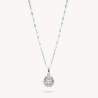 Sparkle Ball™ Clip Chain Necklace Aurora Borealis