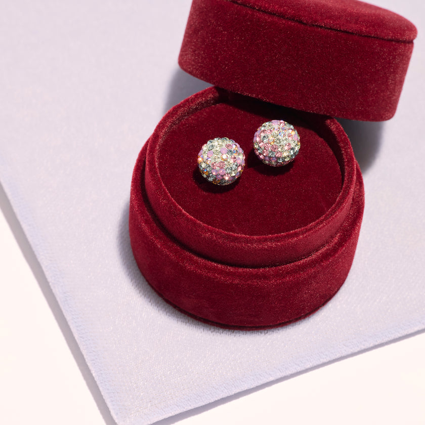 Abalone Sparkle Ball™ Stud Earrings in packaging