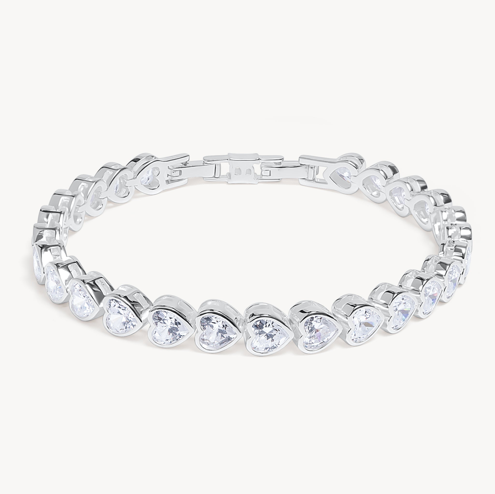 Adore Bezel Tennis Bracelet Silver