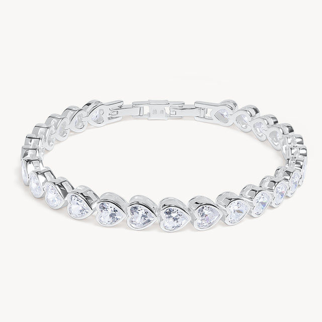 Adore Bezel Tennis Bracelet Silver