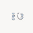 Blue Adore Bezel Hoop Earrings
