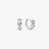 Blue Adore Bezel Hoop Earrings
