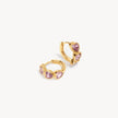 Adore Bezel Hoop Earrings Gold