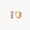 Adore Bezel Hoop Earrings Gold