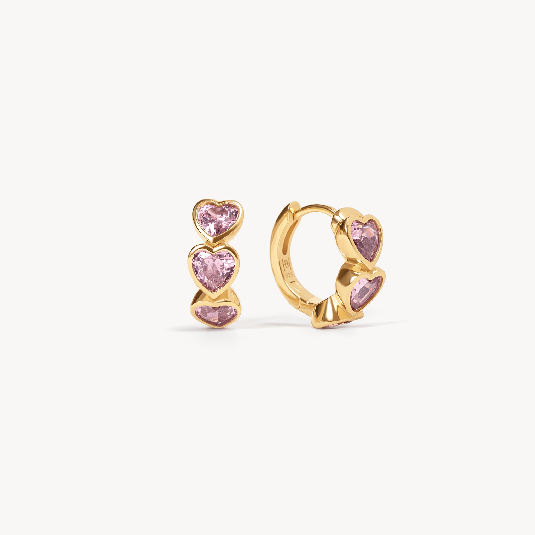 Adore Bezel Hoop Earrings Gold