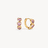 Adore Bezel Hoop Earrings Gold