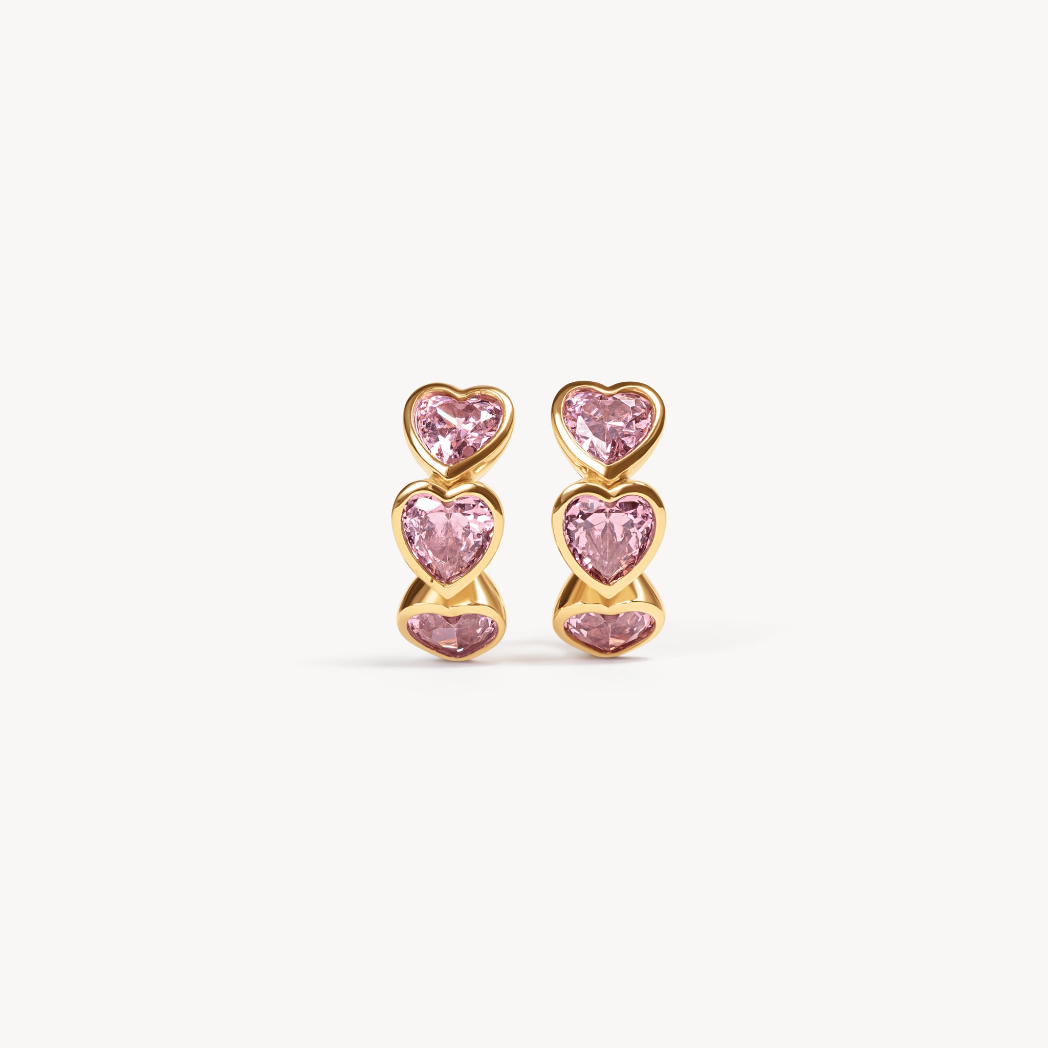 Adore Bezel Hoop Earrings Gold