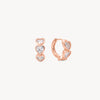 Rose Gold Adore Bezel Hoop Earrings