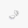 Adore Bezel Hoop Earrings Silver