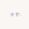 Silver Adore Bezel Stud Earrings