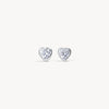 Silver Adore Bezel Stud Earrings