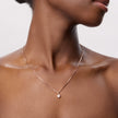 Adore Bezel Charm Rose Gold and Clear on model