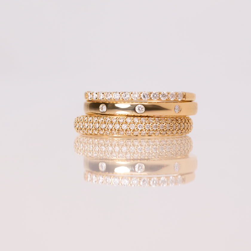 Lab Diamond Rings stacked