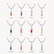 Birthstone Baguette Necklace