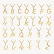 Gold Braided Letter Necklace