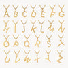 Gold Braided Letter Necklace