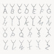Silver Braided Letter Necklace
