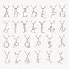 Silver Braided Letter Necklace
