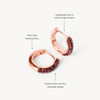 Merlot Always On Sparkle Hoop Earrings with product highlights