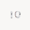 January Garnet Birthstone Always On Sparkle Hoop Earrings