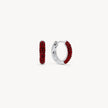January Garnet Birthstone Always On Sparkle Hoop Earrings