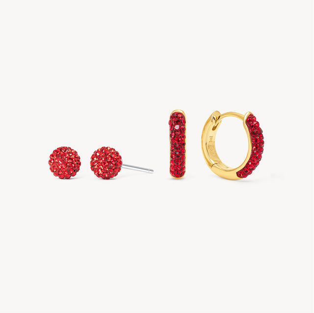 Red Velvet Always On Sparkle Hoops and Studs Gift Set