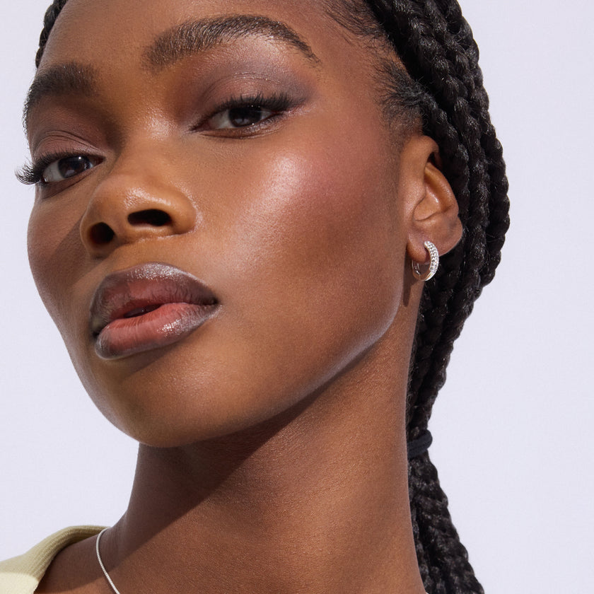 Always On Hoops in White on model