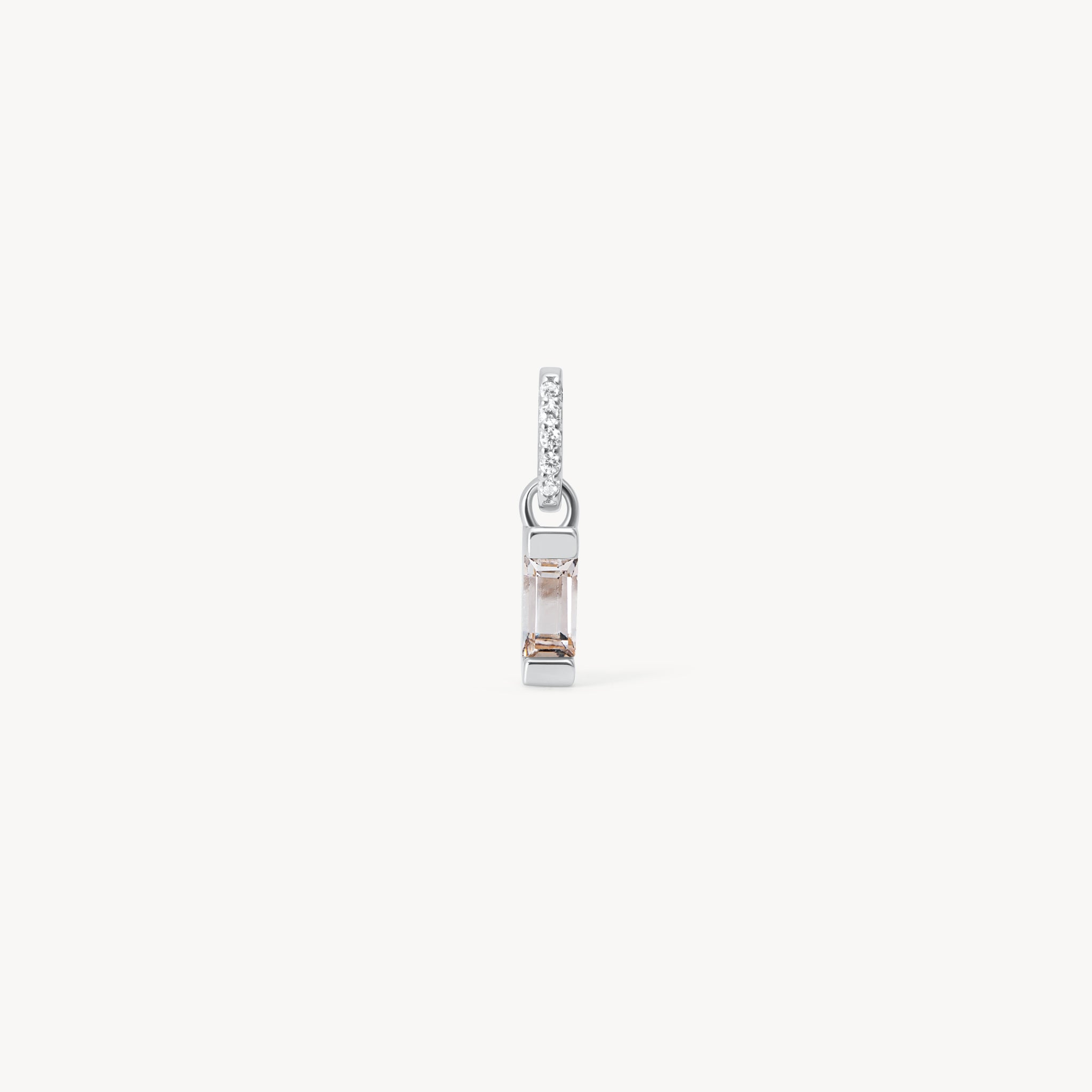 April Birthstone Baguette Charm
