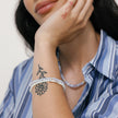 Coastal Gemstone Bracelet Set on model