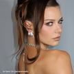 Mini Dream Puff Sparkle Stud Earrings on Ariana Madix