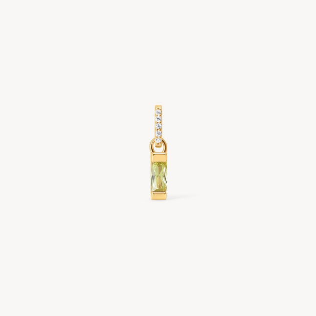 August Birthstone Baguette Charm